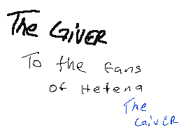 Flipnote de THE GIVER
